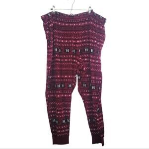 4X Harry Potter burgundy fair isle fuzzy pajama pants